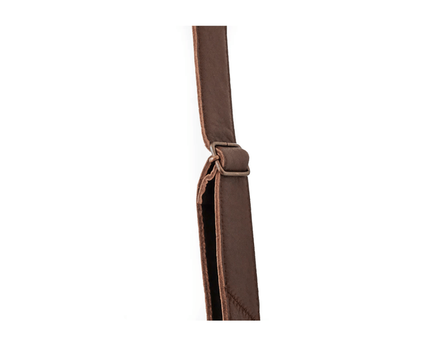Petit sac bandoulière en cuir marron