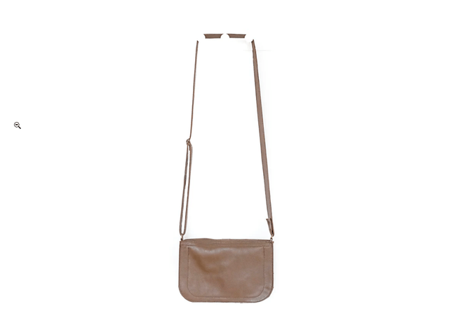 Petit sac bandoulière en cuir marron